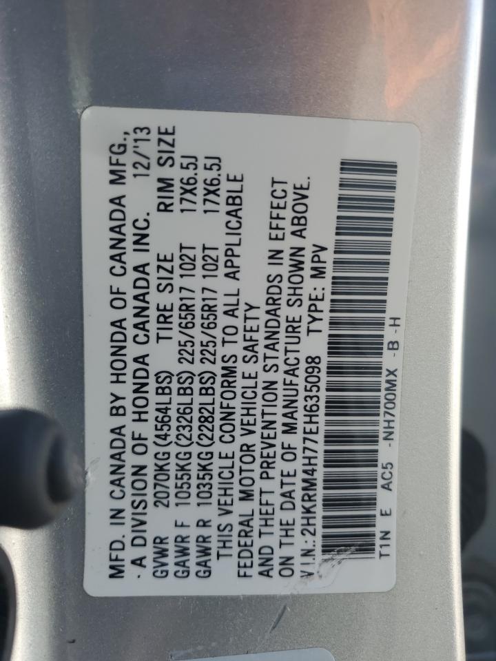 2HKRM4H77EH635098 2014 Honda Cr-V Exl