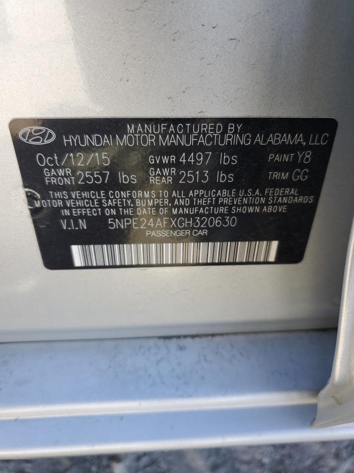 5NPE24AFXGH320630 2016 Hyundai Sonata Se