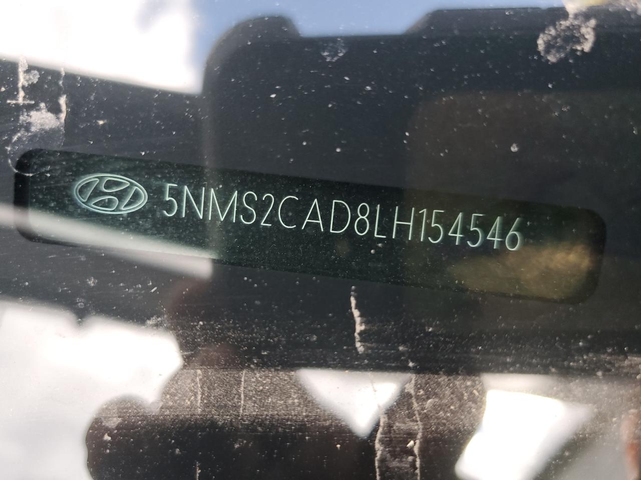 5NMS2CAD8LH154546 2020 Hyundai Santa Fe Se