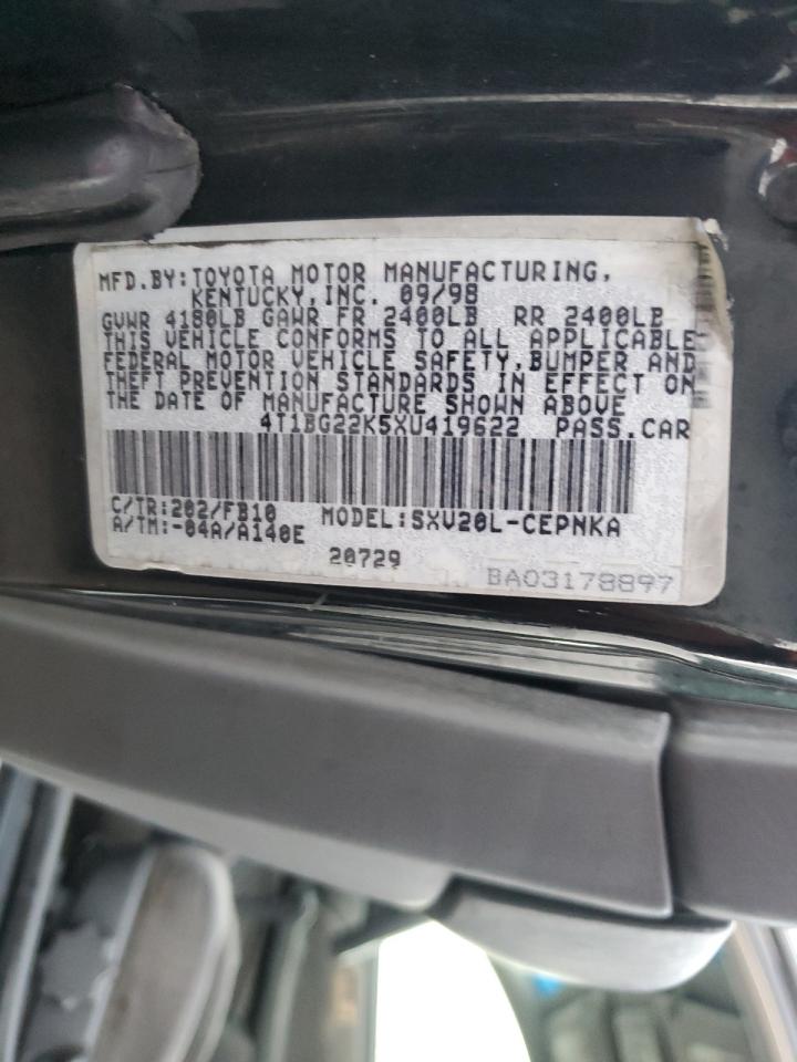 4T1BG22K5XU419622 1999 Toyota Camry Ce