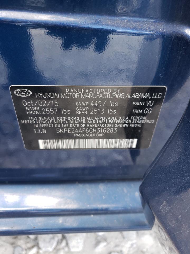 5NPE24AF6GH316283 2016 Hyundai Sonata Se