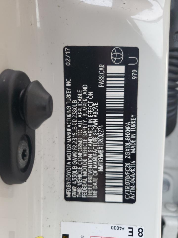 NMTKHMBX1JR002274 2018 Toyota C-Hr Xle