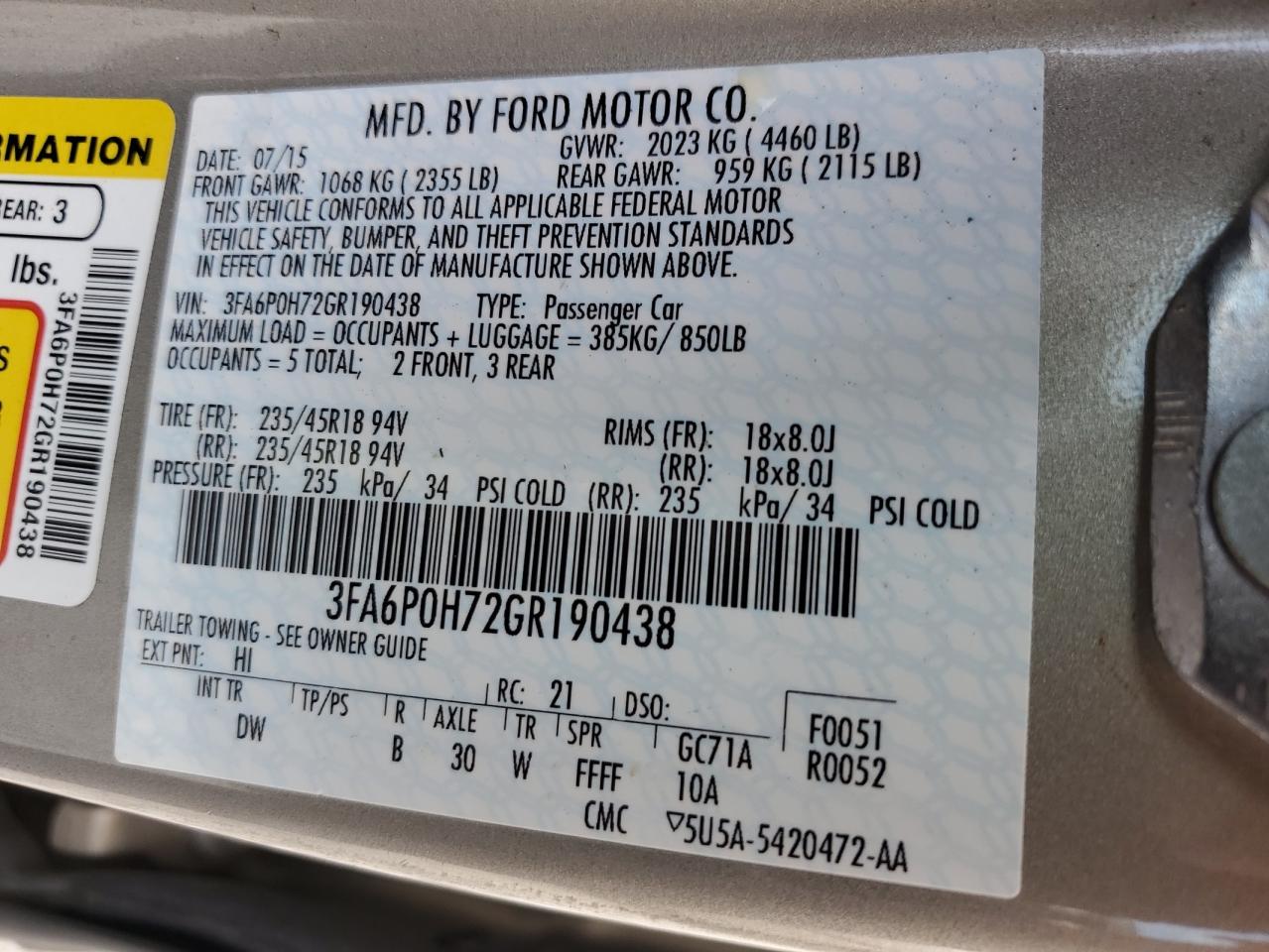 2016 Ford Fusion - Image 12