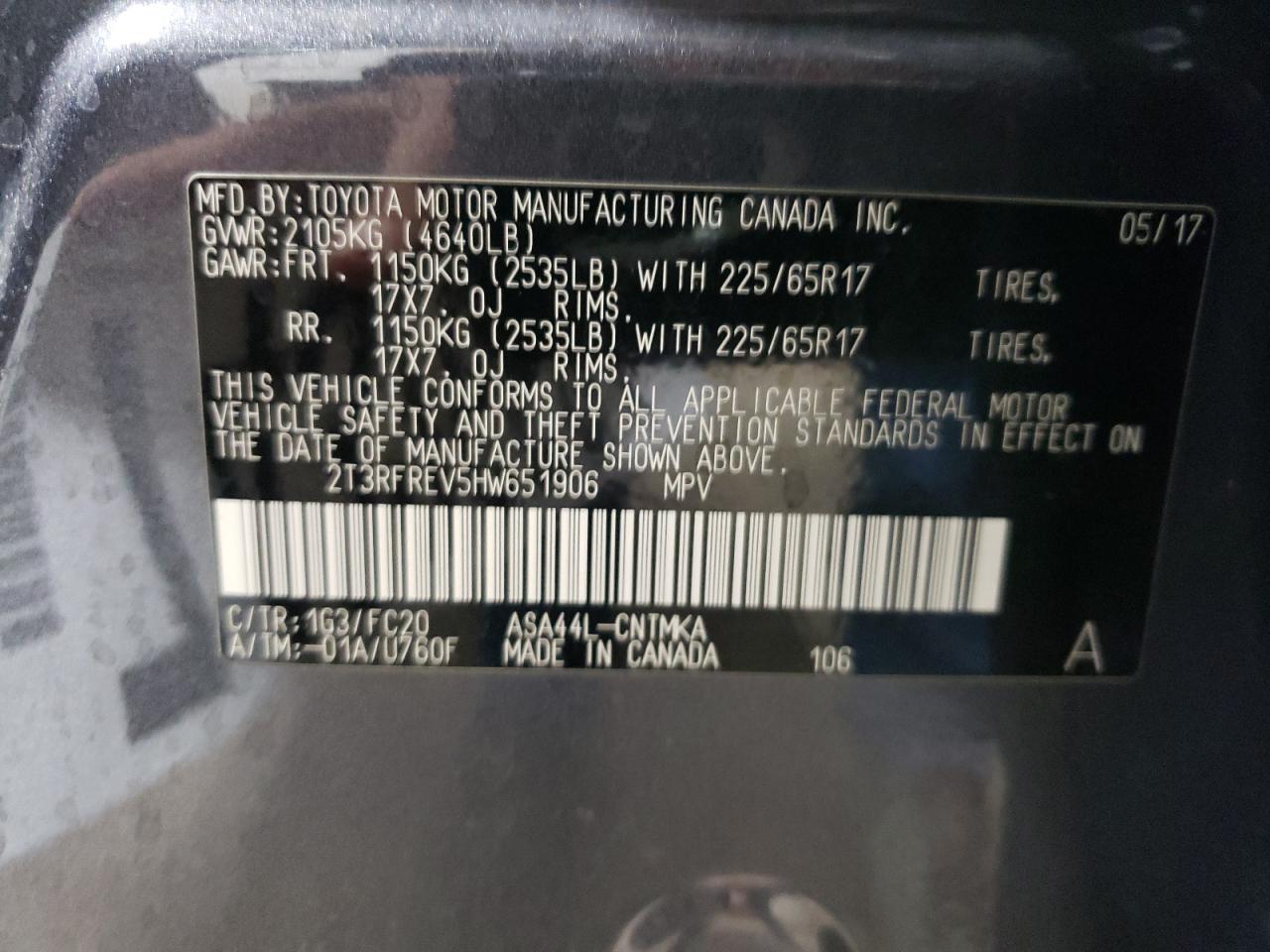 2T3RFREV5HW651906 2017 TOYOTA RAV 4 - Image 14