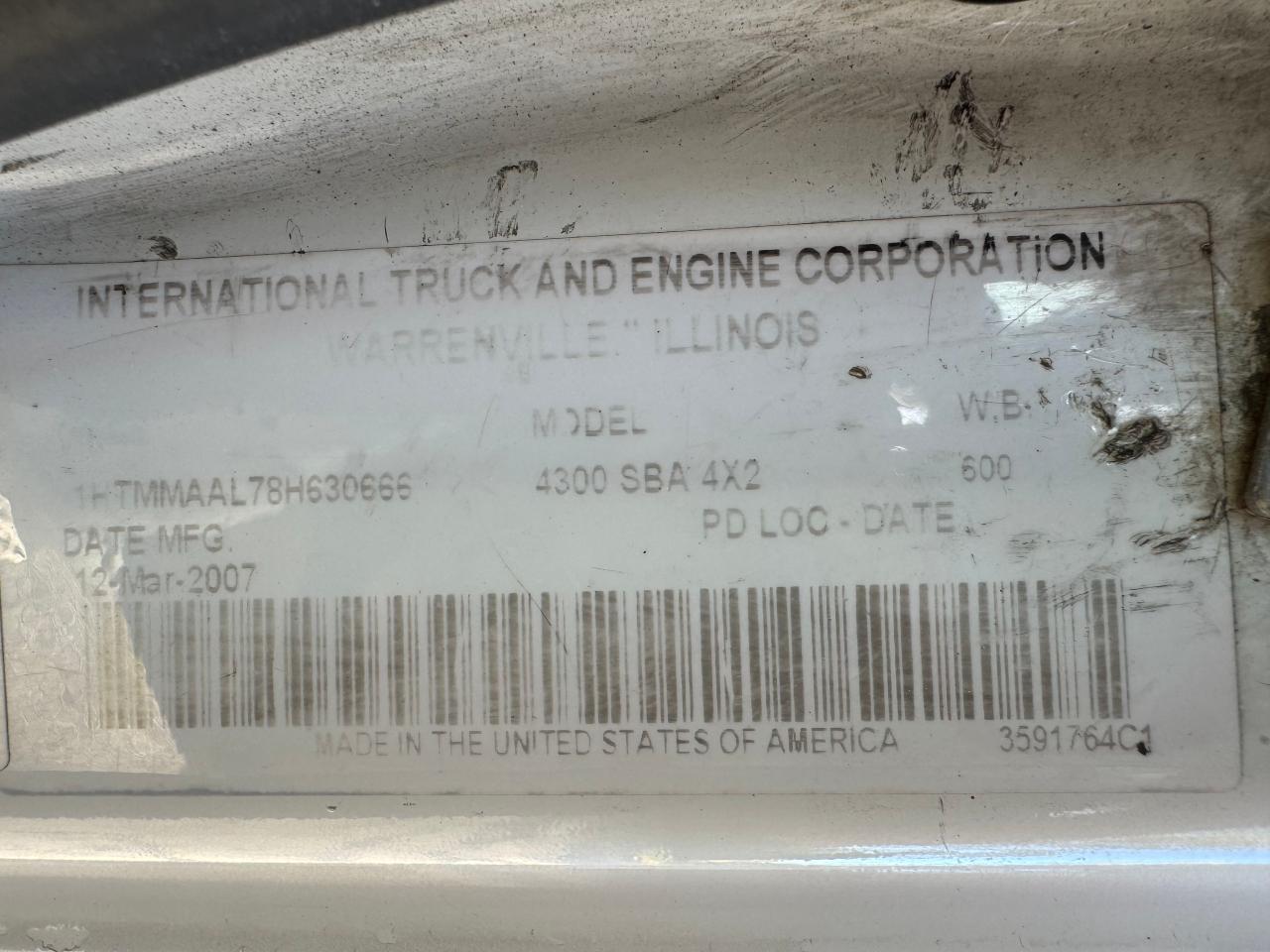 2008 International 4000 4300 VIN: 1HTMMAAL78H630666 Lot: 75551574