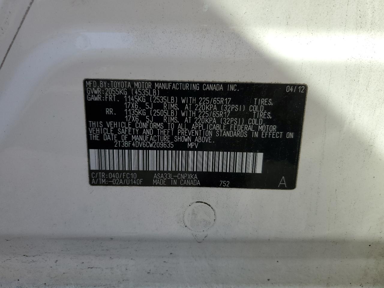 2012 Toyota RAV 4 - Image 13