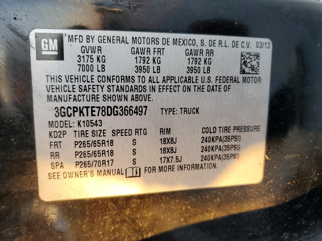 3GCPKTE78DG366497 2013 Chevrolet Silverado K1500 Ltz