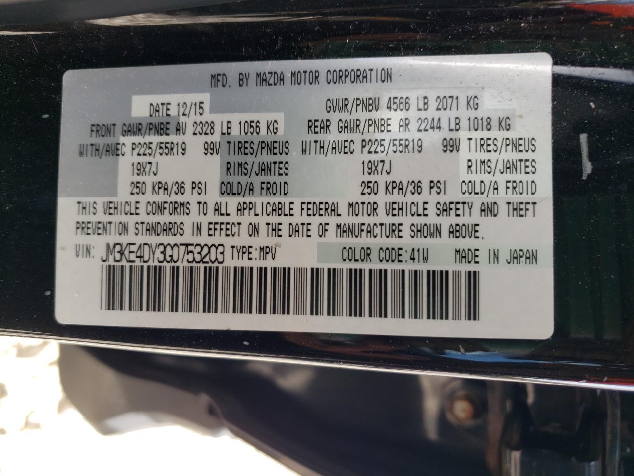 JM3KE4DY3G0753203 2016 Mazda Cx-5 Gt