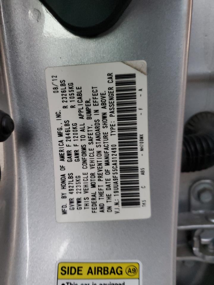 19UUA9F55CA012490 2012 Acura Tl