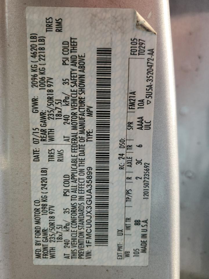 1FMCU0JX3GUA35899 2016 Ford Escape Titanium