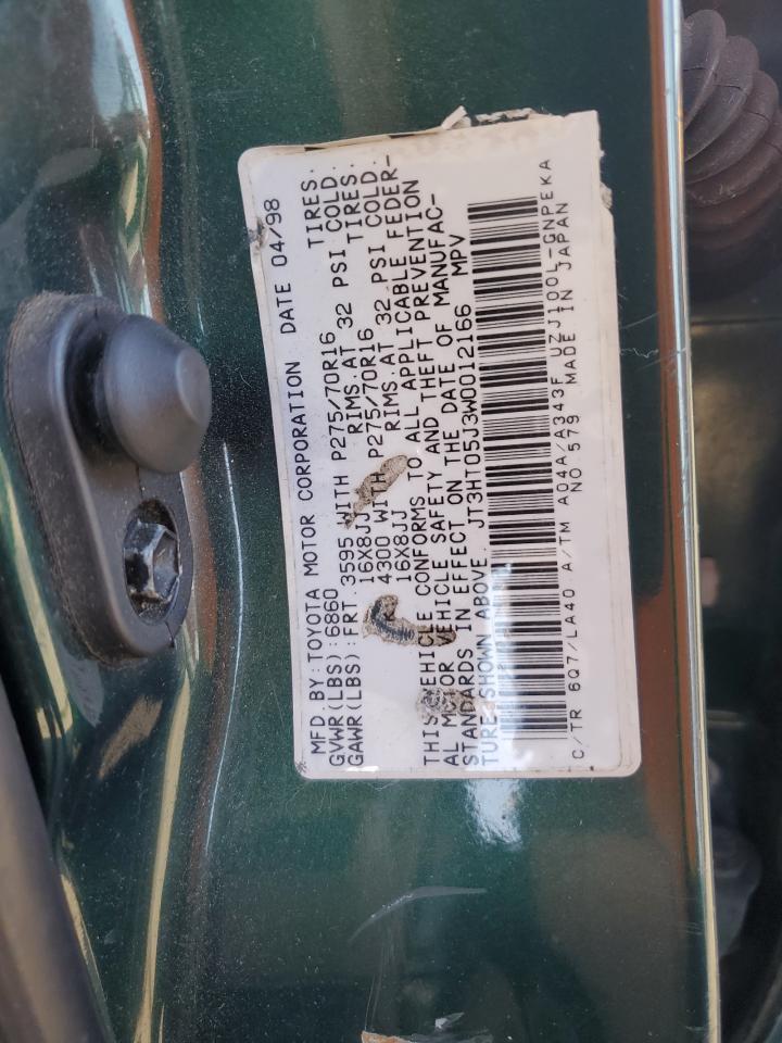 JT3HT05J3W0012166 1998 Toyota Land Cruiser