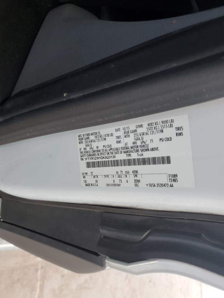 2016 Ford Transit T-250 VIN: 1FTYR1ZM1GKA23130 Lot: 76343194