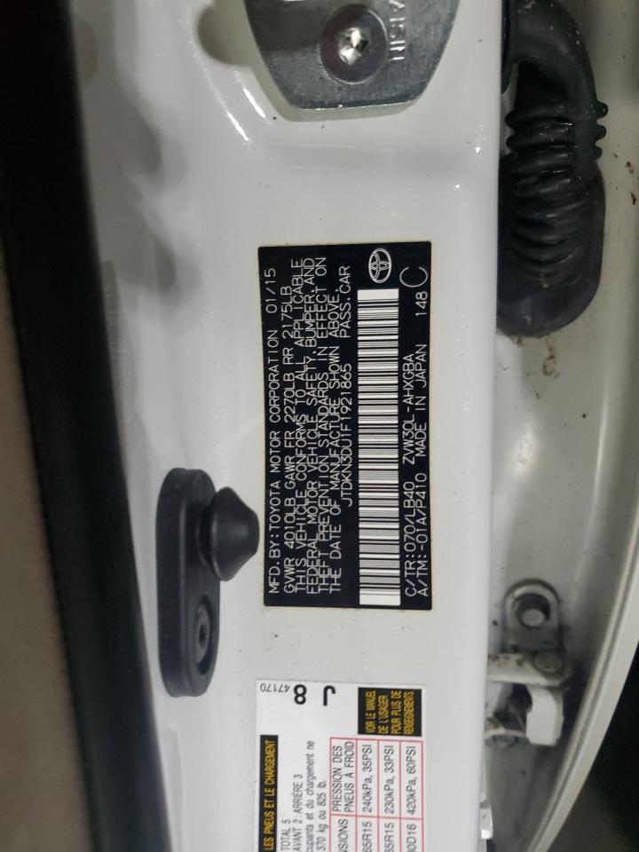 JTDKN3DU1F1921865 2015 Toyota Prius