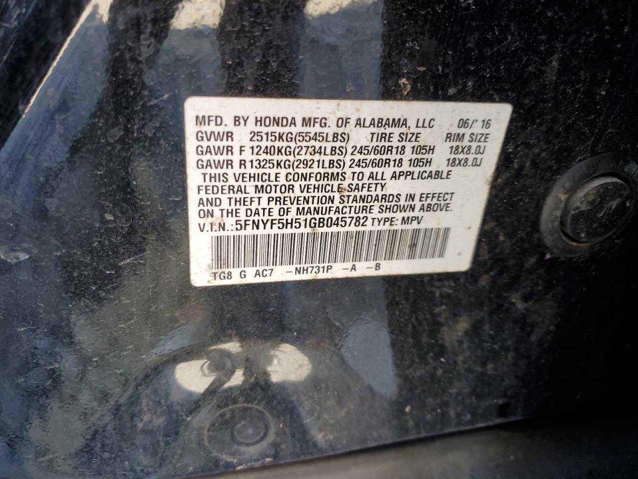 2016 Honda Pilot - Image 13