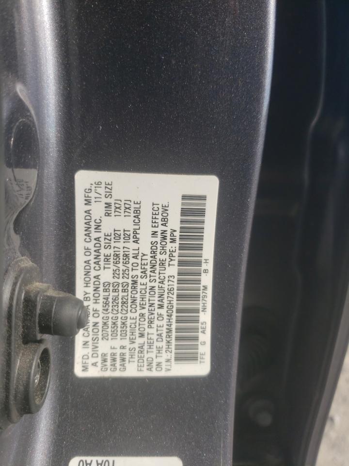 2HKRM4H40GH726173 2016 Honda Cr-V Se