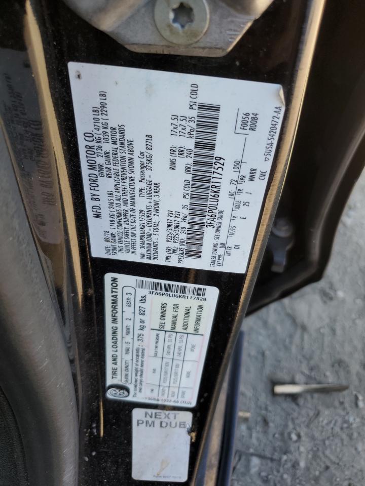 3FA6P0LU6KR117529 2019 FORD FUSION - Image 12