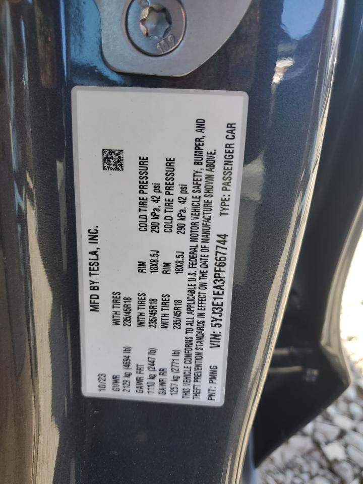 5YJ3E1EA3PF667744 2023 Tesla Model 3