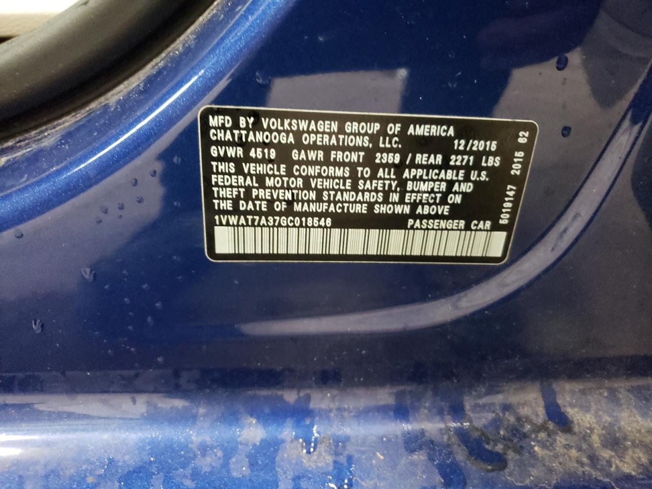 2016 Volkswagen Passat - Image 12