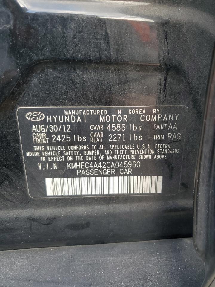 KMHEC4A42CA045960 2012 Hyundai Sonata Hybrid