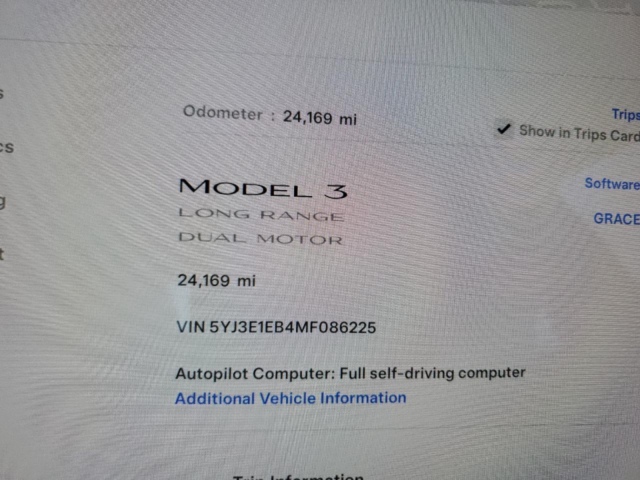 VIN 5YJ3E1EB4MF086225 2021 TESLA MODEL 3 no.9