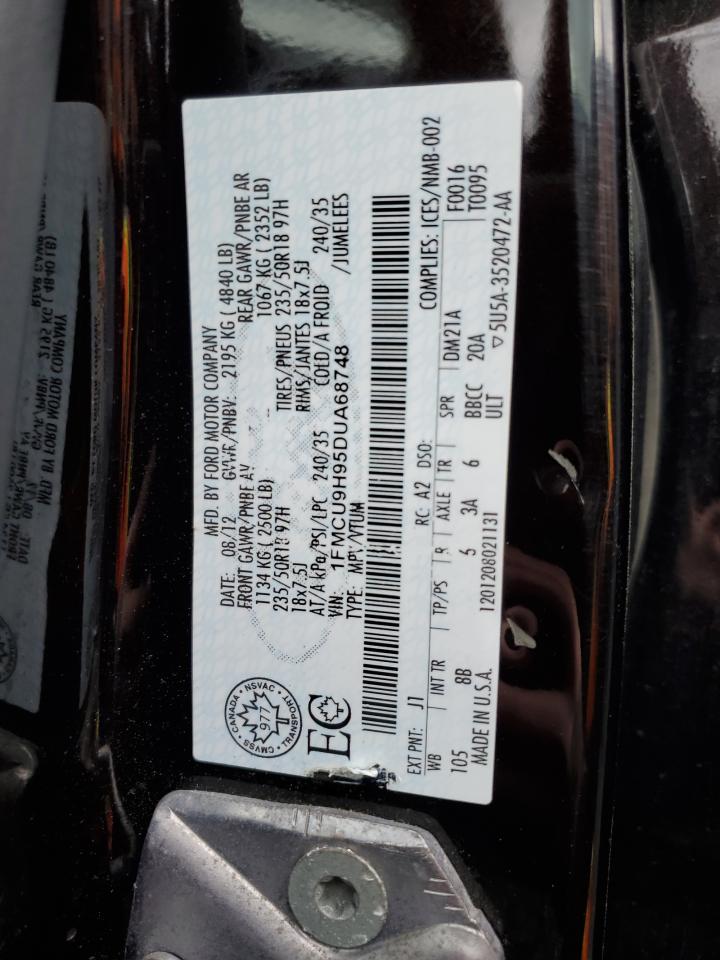 1FMCU9H95DUA68748 2013 Ford Escape Sel