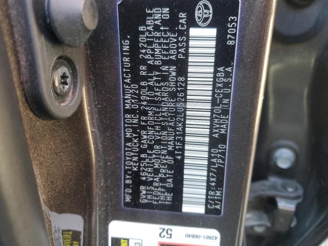 4T1F31AK2LU526128 Toyota Camry XLE 12