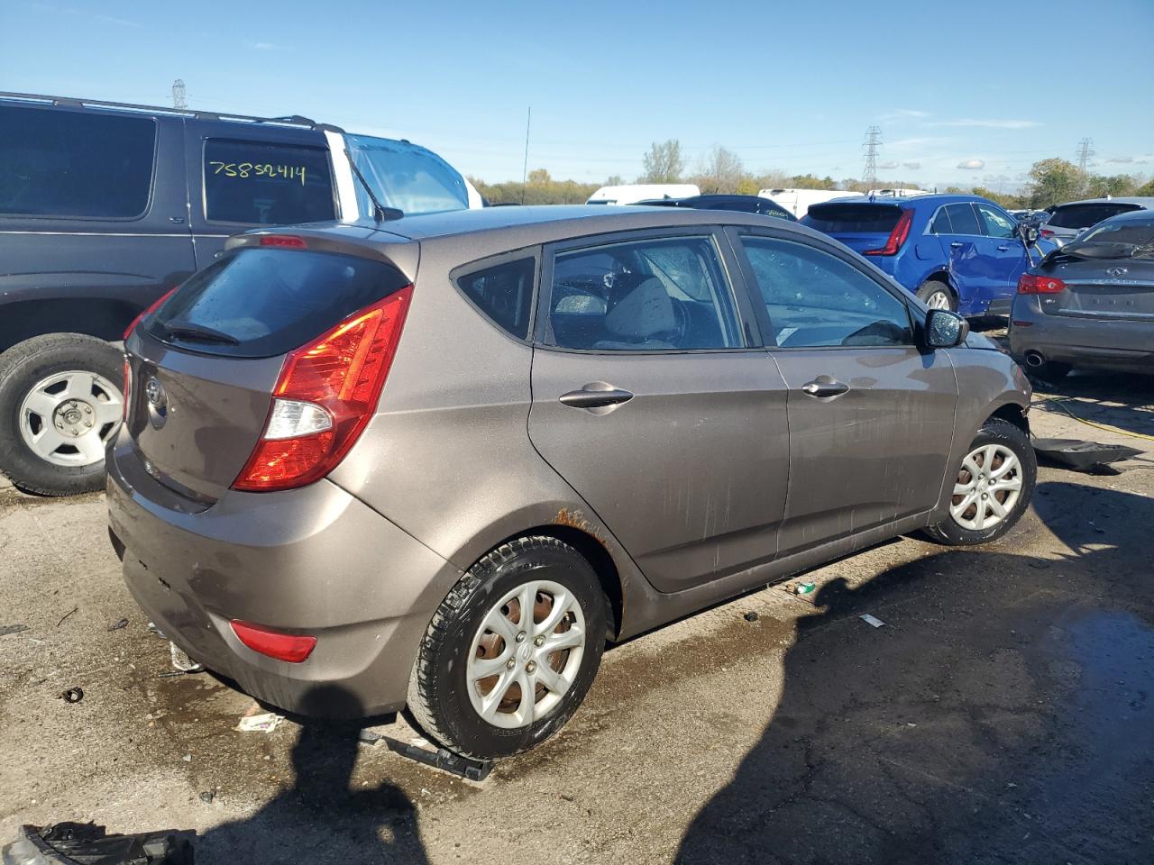 2012 Hyundai Accent Gls VIN: KMHCT5AEXCU003959 Lot: 75567254