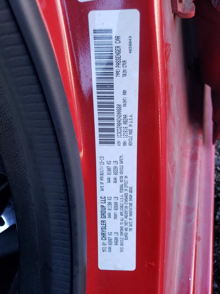 2014 Dodge Avenger Se VIN: 1C3CDZAB4EN200660 Lot: 60971945