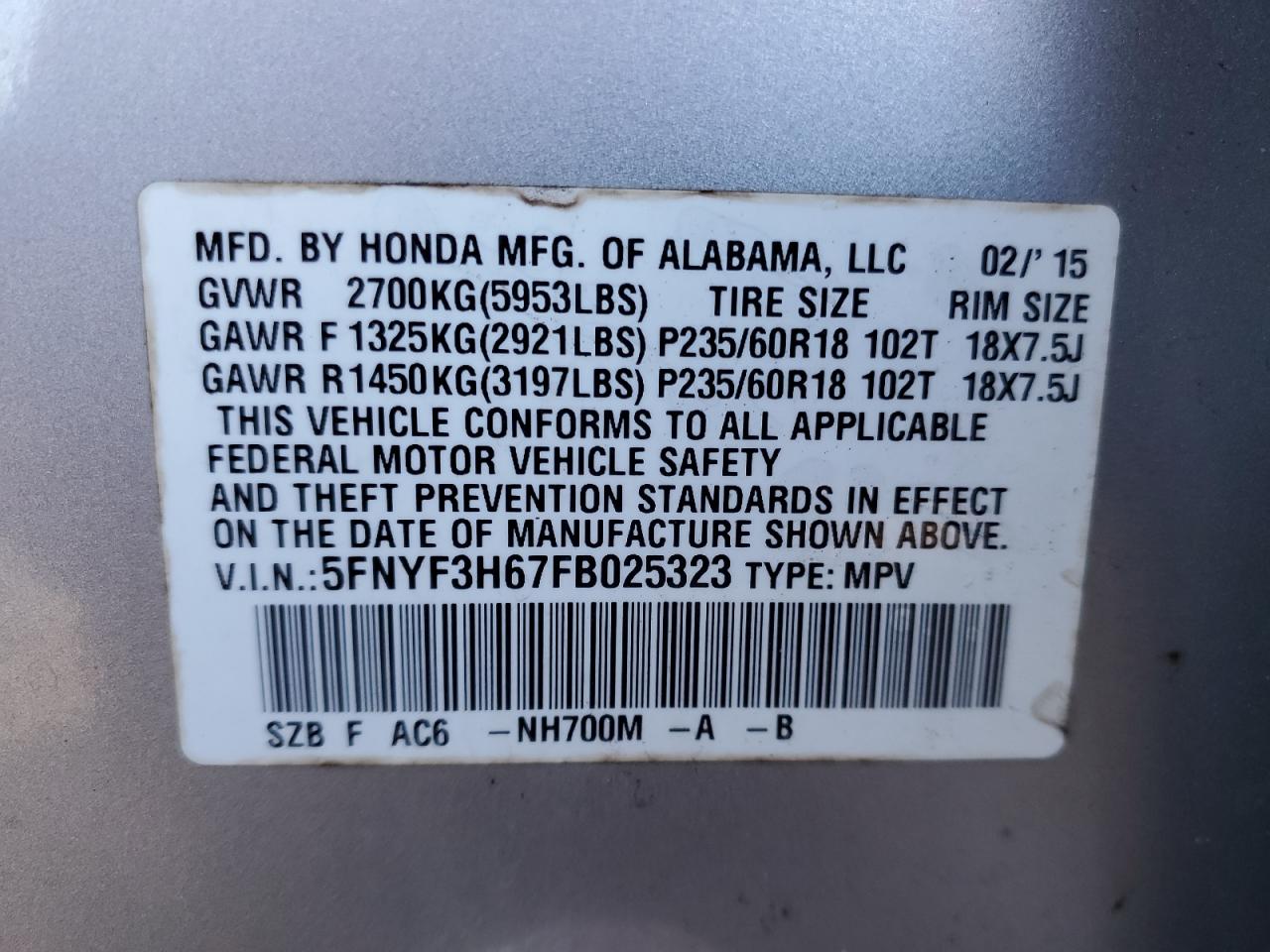 2015 Honda Pilot - Image 13