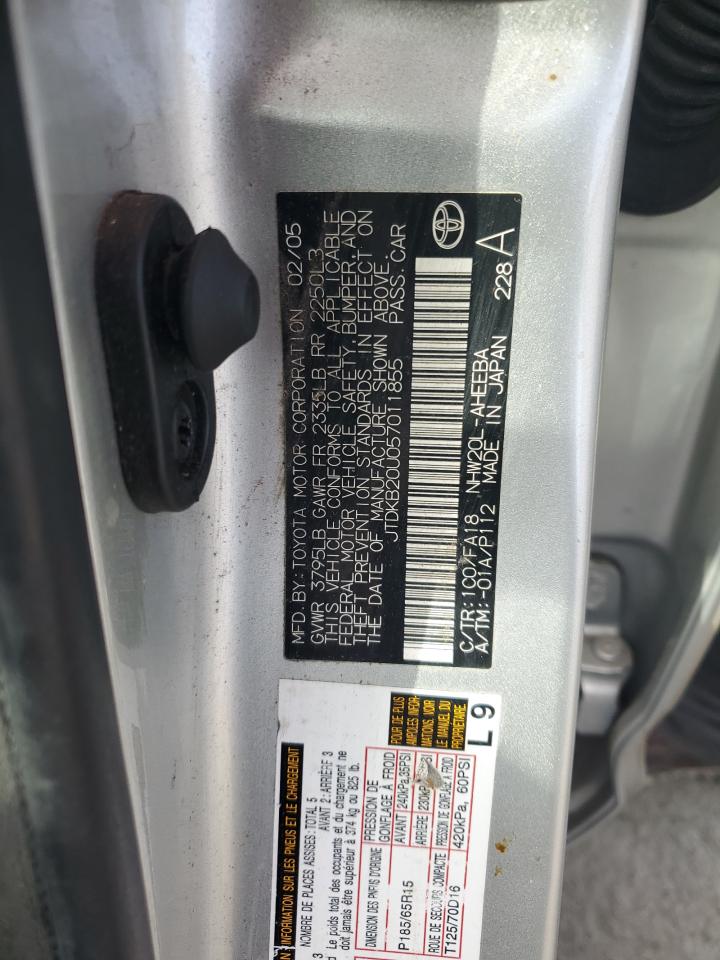 JTDKB20U057011855 2005 Toyota Prius