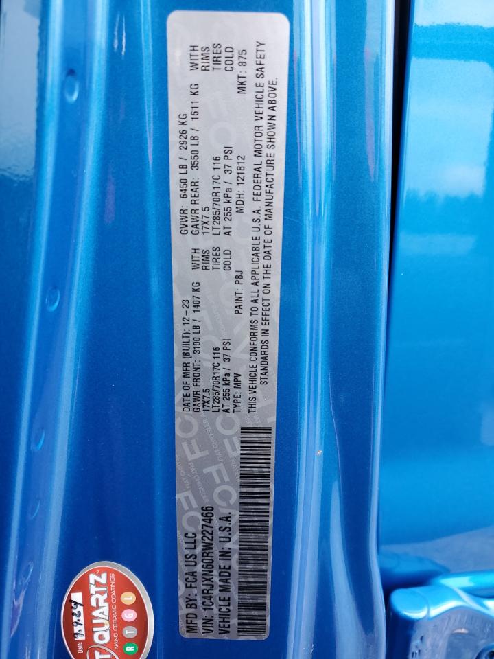 2024 Jeep Wrangler 4Xe VIN: 1C4RJXN60RW227466 Lot: 75535364