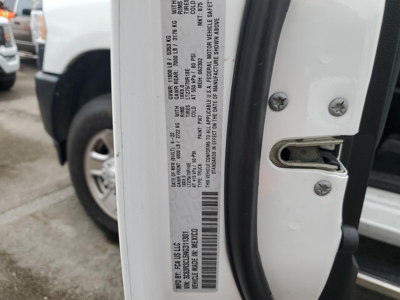 2022 Ram 3500 Tradesman VIN: 3C63R3CL5NG311301 Lot: 74793544