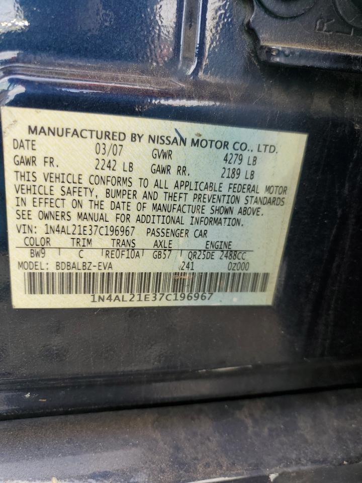 1N4AL21E37C196967 2007 Nissan Altima 2.5