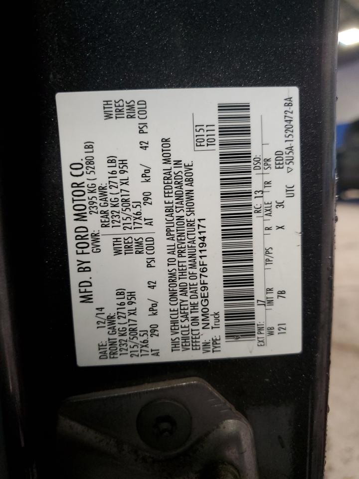 NM0GE9F76F1194171 2015 Ford Transit Connect Xlt