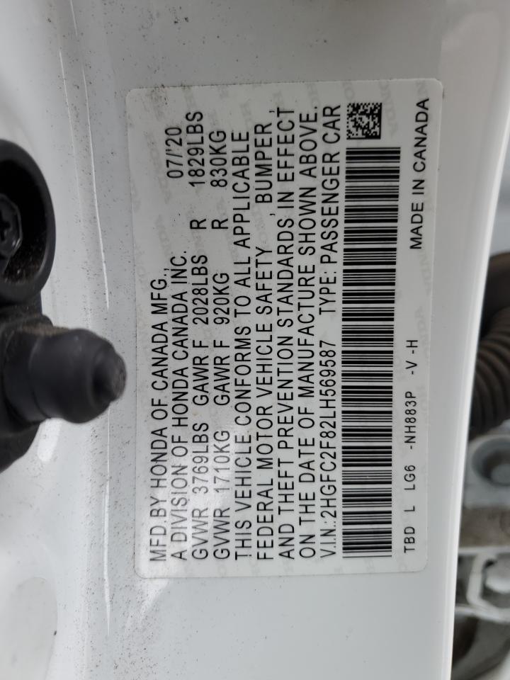 2HGFC2F82LH569587 2020 HONDA CIVIC - Image 12