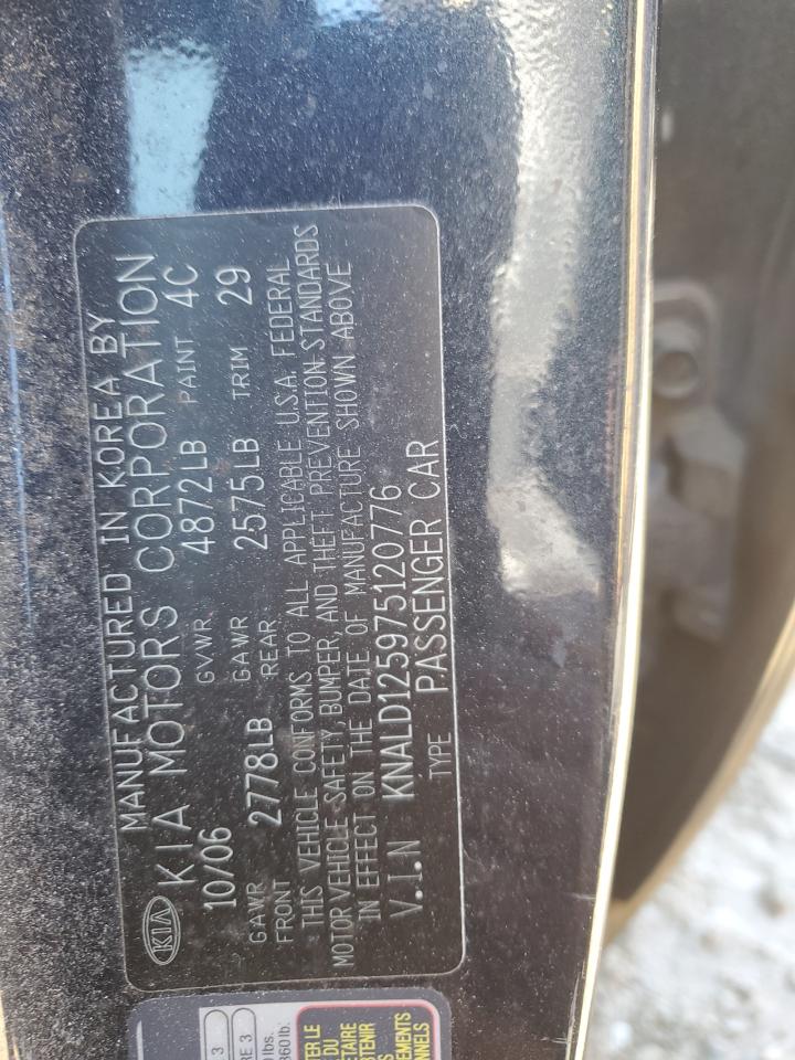 2007 Kia Amanti VIN: KNALD125975120776 Lot: 76408564