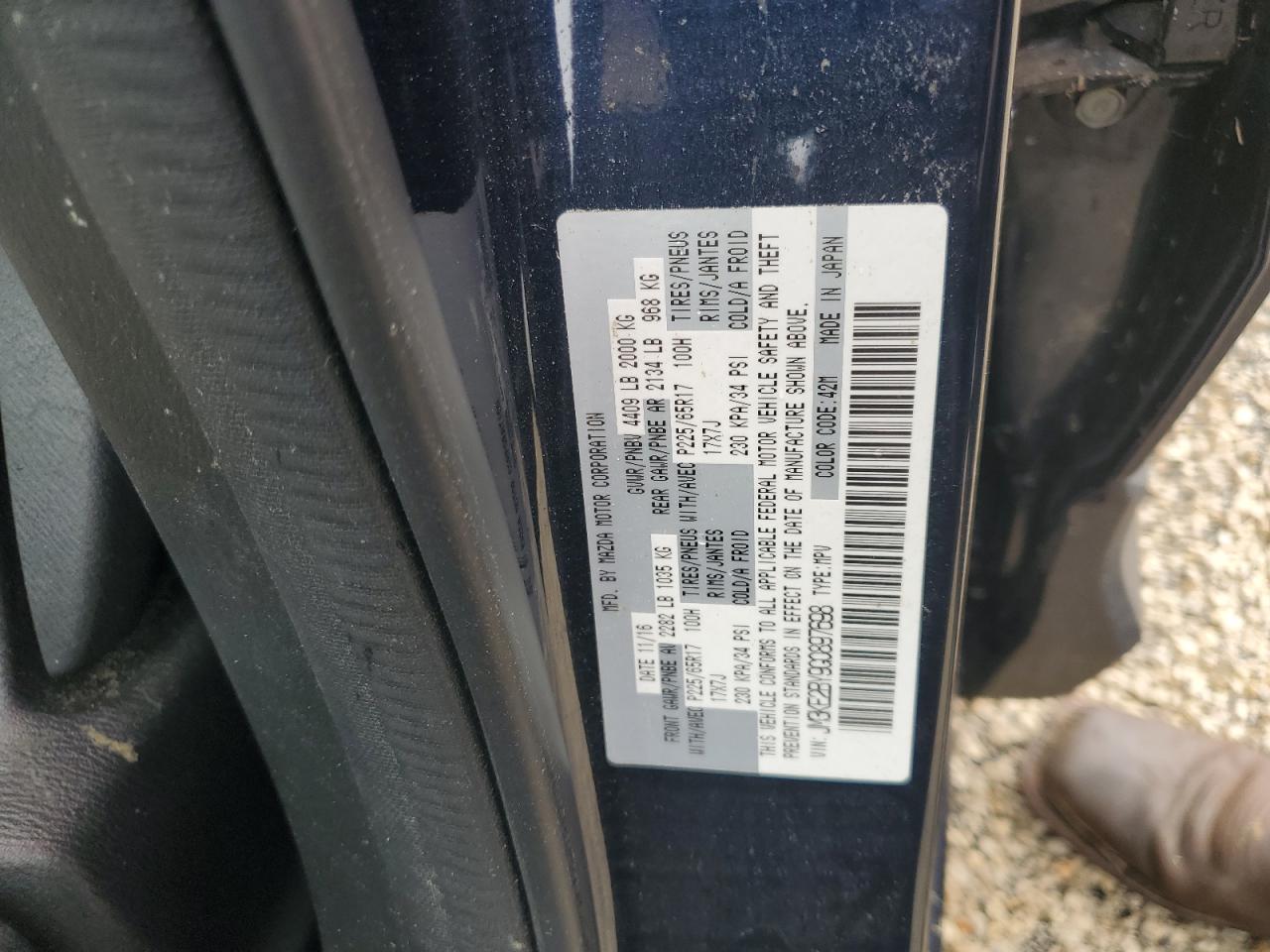 2016 Mazda Cx-5 Sport VIN: JM3KE2BY9G0897698 Lot: 74458234