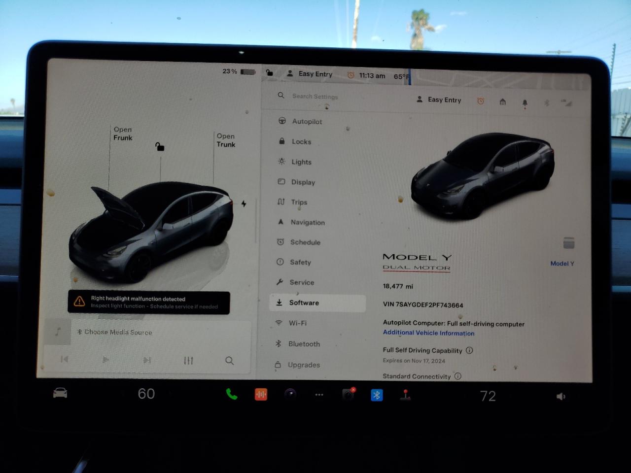 VIN 7SAYGDEF2PF743664 2023 TESLA MODEL Y no.9