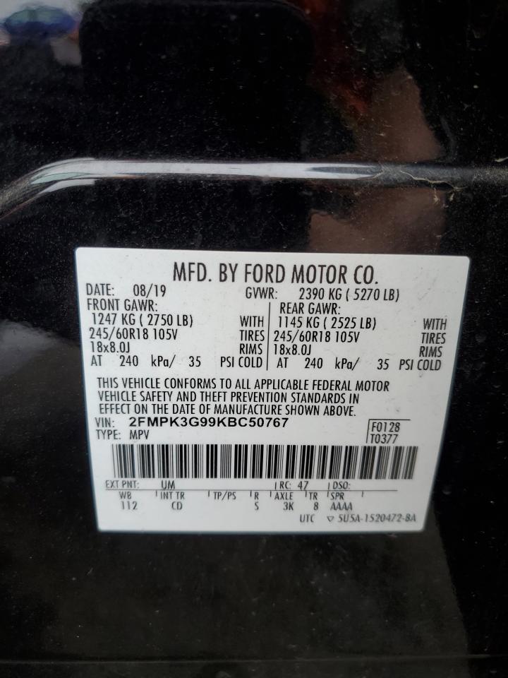 2FMPK3G99KBC50767 2019 Ford Edge Se