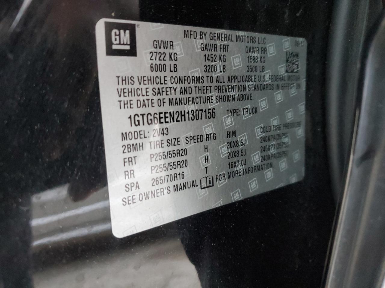 1GTG6EEN2H1307156 2017 GMC Canyon Denali