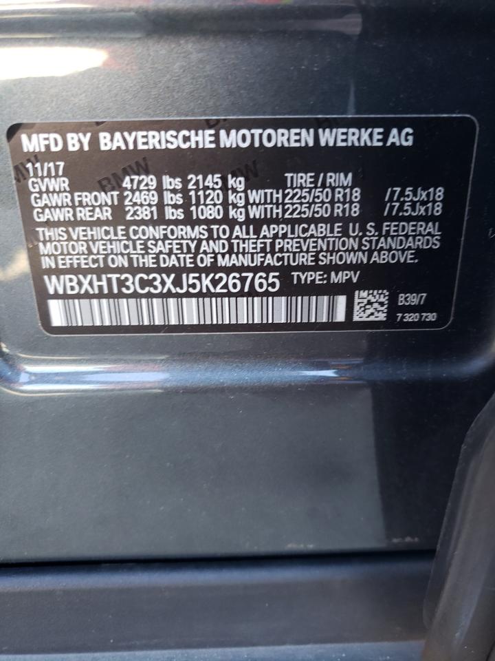 WBXHT3C3XJ5K26765 2018 BMW X1 xDrive28I