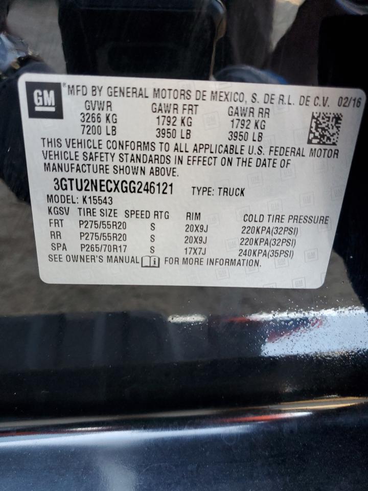 3GTU2NECXGG246121 2016 GMC Sierra K1500 Slt