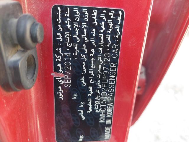 KMHCT51B2FU197123 - 2015 HYUNDAI ACCENT - #75777634