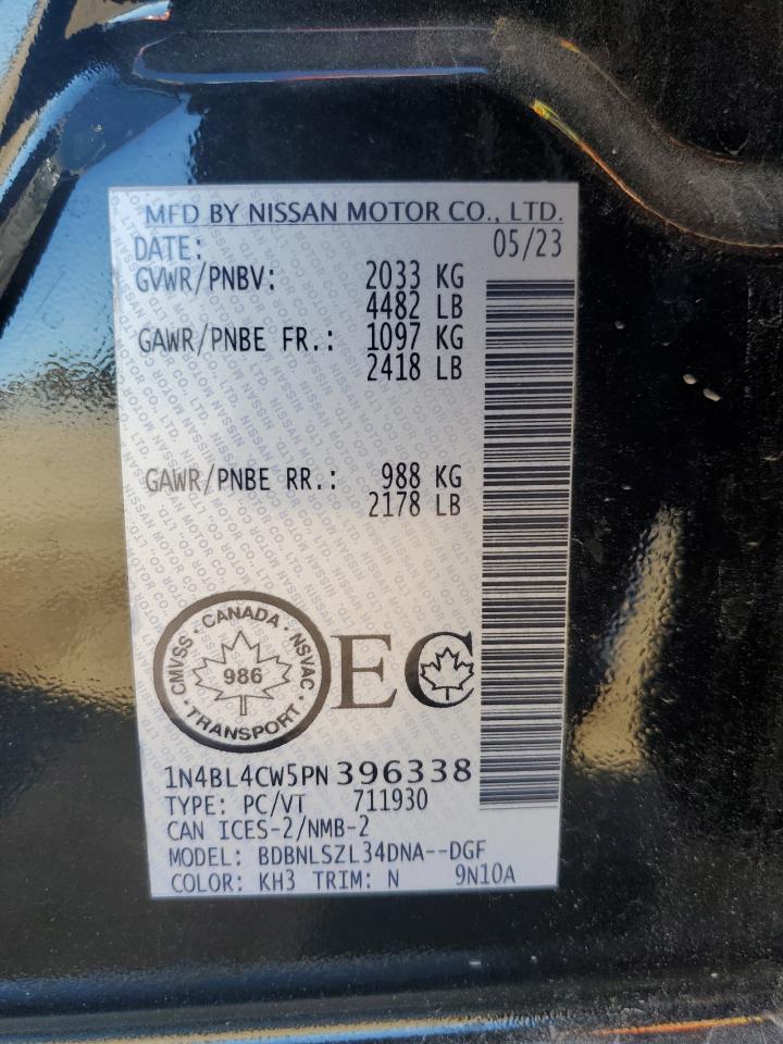 1N4BL4CW5PN396338 2023 Nissan Altima Sr