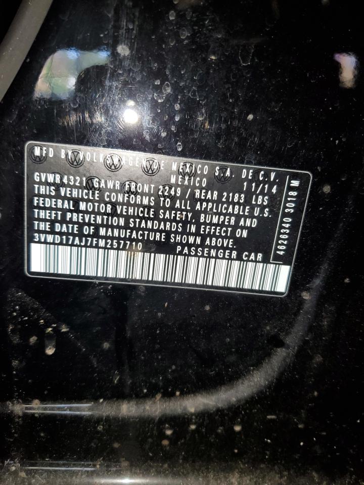 2015 Volkswagen Jetta Se VIN: 3VWD17AJ7FM257710 Lot: 73606654