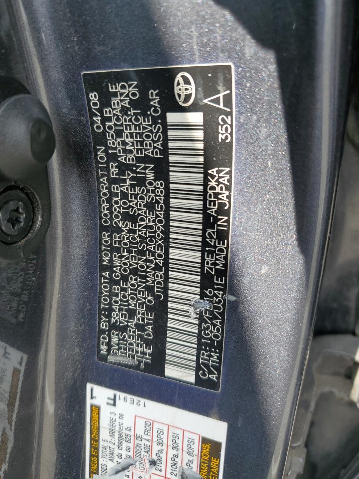 JTDBL40EX99045488 2009 Toyota Corolla Base