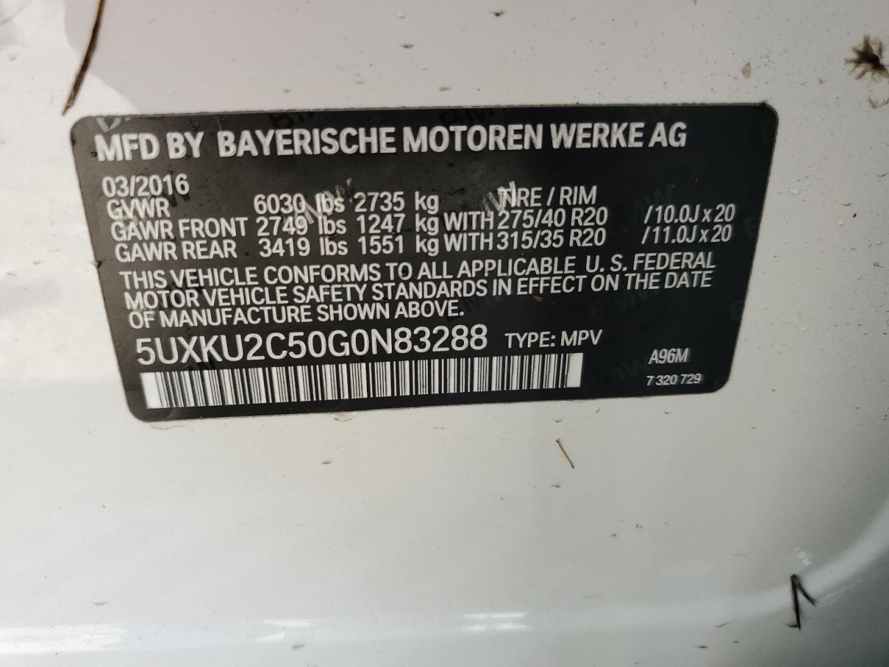 5UXKU2C50G0N83288 2016 BMW X6 - Image 14