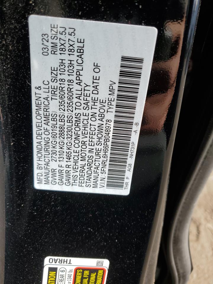 5FNRL6H66PB048978 2023 Honda Odyssey Exl