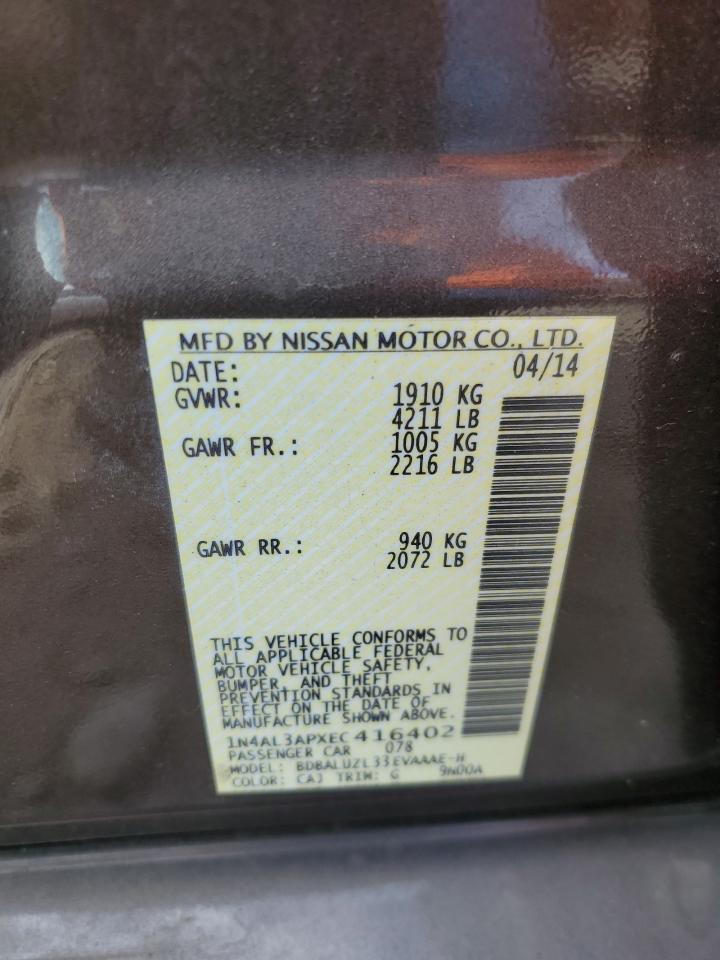 1N4AL3APXEC416402 2014 Nissan Altima 2.5