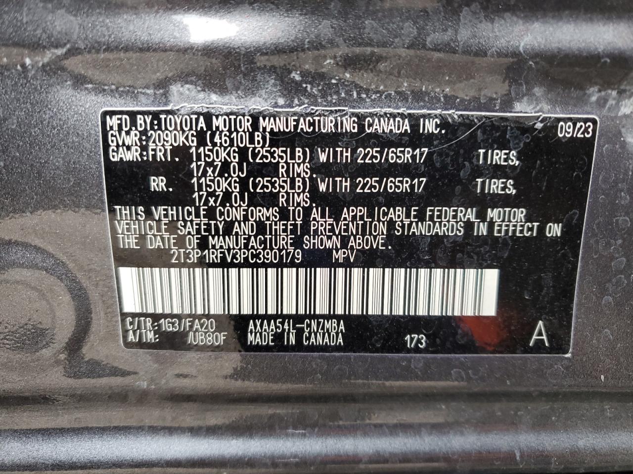 2T3P1RFV3PC390179 2023 TOYOTA RAV 4 - Image 13